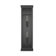 2-Light Wall Sconce, E12 Holder, 2X40W, Matte Black, Rectangular, Clear Glass Panels, 22" H x 5.5" W, Extends 6" from the wall Load image into Gallery viewer, 2-Light Wall Sconce, E12 Holder, 2X40W, Matte Black, Rectangular, Clear Glass Panels, 22" H x 5.5" W, Extends 6" from the wall