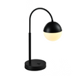 26 in. Black Arc Table Lamp with Black/White Sphere Shade, Material Iron & glass, E26 1 x 60W (Bulb Not Included) Load image into Gallery viewer, 26 in. Black Arc Table Lamp with Black/White Sphere Shade, Material Iron & glass, E26 1 x 60W (Bulb Not Included)