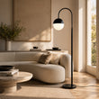 26"H x 10"W x 16"D Table Lamp with Rocker Switch – Matte Black Finish Load image into Gallery viewer, 26"H x 10"W x 16"D Table Lamp with Rocker Switch – Matte Black Finish