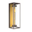 1-Light, 21-Inch Bronze Outdoor Rectangular Wall Light, E26 Socket 1X60W, Clear Glass, 21" H x 7" W, Extends 6" from the wall Load image into Gallery viewer, 1-Light, 21-Inch Bronze Outdoor Rectangular Wall Light, E26 Socket 1X60W, Clear Glass, 21" H x 7" W, Extends 6" from the wall
