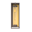 1-Light, 21-Inch Bronze Outdoor Rectangular Wall Light, E26 Socket 1X60W, Clear Glass, 21" H x 7" W, Extends 6" from the wall Load image into Gallery viewer, 1-Light, 21-Inch Bronze Outdoor Rectangular Wall Light, E26 Socket 1X60W, Clear Glass, 21" H x 7" W, Extends 6" from the wall