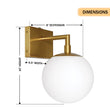 6.5″W x 10″H x 8″E Burnished Brass Wall Sconce with Frosted White Acrylic Shade and E26 Rocker-Switch Light - 4 Pack Load image into Gallery viewer, 6.5″W x 10″H x 8″E Burnished Brass Wall Sconce with Frosted White Acrylic Shade and E26 Rocker-Switch Light - 4 Pack