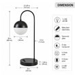 26"H x 9"W x 12 3/8"D Table Lamp with USB, Type-C Port & Power Outlet – Matte Black Finish Load image into Gallery viewer, 26"H x 9"W x 12 3/8"D Table Lamp with USB, Type-C Port & Power Outlet – Matte Black Finish