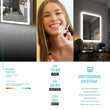 24 in. x 36 in. LED Lighted Bathroom Vanity Mirror, On/Off Touch Switch, CRI 90+, CCT Changeable With Remembrance, Anti-Fog Mirror, Wall Mounted Makeup Vanity Mirror, Window Style Load image into Gallery viewer, 24 in. x 36 in. LED Lighted Bathroom Vanity Mirror, On/Off Touch Switch, CRI 90+, CCT Changeable With Remembrance, Anti-Fog Mirror, Wall Mounted Makeup Vanity Mirror, Window Style