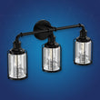 Birdcage Shape Bathroom Light Fixtures, Wall Mount, Matte Black with Clear Glass Shade, 1 - Light/2 - Light/3 - Light, E26 Base, For Damp Locations, Vanity Lighting - LEDMyPlace Load image into Gallery viewer, Birdcage Shape Bathroom Light Fixtures, Wall Mount, Matte Black with Clear Glass Shade, 1 - Light/2 - Light/3 - Light, E26 Base, For Damp Locations, Vanity Lighting - LEDMyPlace