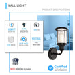 Birdcage Shape Bathroom Light Fixtures, Wall Mount, Matte Black with Clear Glass Shade, 1 - Light/2 - Light/3 - Light, E26 Base, For Damp Locations, Vanity Lighting - LEDMyPlace Load image into Gallery viewer, Birdcage Shape Bathroom Light Fixtures, Wall Mount, Matte Black with Clear Glass Shade, 1 - Light/2 - Light/3 - Light, E26 Base, For Damp Locations, Vanity Lighting - LEDMyPlace
