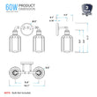 Birdcage Shape Bathroom Light Fixtures, Wall Mount, Matte Black with Clear Glass Shade, 1 - Light/2 - Light/3 - Light, E26 Base, For Damp Locations, Vanity Lighting - LEDMyPlace Load image into Gallery viewer, Birdcage Shape Bathroom Light Fixtures, Wall Mount, Matte Black with Clear Glass Shade, 1 - Light/2 - Light/3 - Light, E26 Base, For Damp Locations, Vanity Lighting - LEDMyPlace