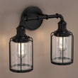 Birdcage Shape Bathroom Light Fixtures, Wall Mount, Matte Black with Clear Glass Shade, 1 - Light/2 - Light/3 - Light, E26 Base, For Damp Locations, Vanity Lighting - LEDMyPlace Load image into Gallery viewer, Birdcage Shape Bathroom Light Fixtures, Wall Mount, Matte Black with Clear Glass Shade, 1 - Light/2 - Light/3 - Light, E26 Base, For Damp Locations, Vanity Lighting - LEDMyPlace