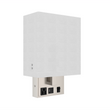 Modern Decorative Wall Sconce Light with 1 USB, 1 Rocker Switch, 1 Power Outlet, Satin Nickel Finish Load image into Gallery viewer, Modern Decorative Wall Sconce Light with 1 USB, 1 Rocker Switch, 1 Power Outlet, Satin Nickel Finish