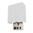 Modern Decorative Wall Sconce Light with 1 USB, 1 Rocker Switch, 1 Power Outlet, Satin Nickel Finish Load image into Gallery viewer, Modern Decorative Wall Sconce Light with 1 USB, 1 Rocker Switch, 1 Power Outlet, Satin Nickel Finish