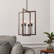 Farmhouse Chandelier, 4 - Light Foyer Lighting for Dining Room, E26 Base, Brushed Nickel/Oil Rubbed Bronze Finish - LEDMyPlace Load image into Gallery viewer, Farmhouse Chandelier, 4 - Light Foyer Lighting for Dining Room, E26 Base, Brushed Nickel/Oil Rubbed Bronze Finish - LEDMyPlace