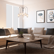 Flower Chandelier, 6 - Light E12 Base, Polished Nickel Finish hardware with Snow White Glass Shades - Modern and Contemporary Chandelier 24 in. W - LEDMyPlace Load image into Gallery viewer, Flower Chandelier, 6 - Light E12 Base, Polished Nickel Finish hardware with Snow White Glass Shades - Modern and Contemporary Chandelier 24 in. W - LEDMyPlace