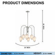 Flower Chandelier, 6 - Light E12 Base, Polished Nickel Finish hardware with Snow White Glass Shades - Modern and Contemporary Chandelier - 24”D x 20“H - LEDMyPlace Load image into Gallery viewer, Flower Chandelier, 6 - Light E12 Base, Polished Nickel Finish hardware with Snow White Glass Shades - Modern and Contemporary Chandelier - 24”D x 20“H - LEDMyPlace
