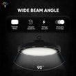 Gen13 100W UFO LED High Bay Light, 4000K, AC120 - 277V, 90° PC lens, IP65 Factory Warehouse Industrial Lighting, Black - LEDMyPlace Load image into Gallery viewer, Gen13 100W UFO LED High Bay Light, 4000K, AC120 - 277V, 90° PC lens, IP65 Factory Warehouse Industrial Lighting, Black - LEDMyPlace