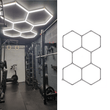 Hexagon LED Garage Light, 5 Hex Kit (24pcs), 6w/pc (Total Power 144W), 6500K, 120 - 130lm/w, AC100 - 277v,IP44, CRI:>80, For Garage, Shop, Gym, Basement, Barbershop, Warehouse, Car Detailing Shop - LEDMyPlace Load image into Gallery viewer, Hexagon LED Garage Light, 5 Hex Kit (24pcs), 6w/pc (Total Power 144W), 6500K, 120 - 130lm/w, AC100 - 277v,IP44, CRI:>80, For Garage, Shop, Gym, Basement, Barbershop, Warehouse, Car Detailing Shop - LEDMyPlace