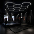 Hexagon LED Garage Light, 8 Hex Kit (35pcs), 6w/pc (Total Power 210W), 6500K, 120 - 130lm/w, AC100 - 277v,IP44, CRI:>80, For Garage, Shop, Gym, Basement, Barbershop, Warehouse, Car Detailing Shop - LEDMyPlace Load image into Gallery viewer, Hexagon LED Garage Light, 8 Hex Kit (35pcs), 6w/pc (Total Power 210W), 6500K, 120 - 130lm/w, AC100 - 277v,IP44, CRI:>80, For Garage, Shop, Gym, Basement, Barbershop, Warehouse, Car Detailing Shop - LEDMyPlace