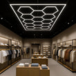 Hexagon LED Garage Lights with Rectangle Frame, 14 Hex Kit (57pcs), 6w/pc (Total Power 534W), 6500K, 120 - 130lm/w, AC100 - 277v,IP44, CRI:>80, For Garage, Shop, Gym, Basement, Barbershop, Warehouse - LEDMyPlace Load image into Gallery viewer, Hexagon LED Garage Lights with Rectangle Frame, 14 Hex Kit (57pcs), 6w/pc (Total Power 534W), 6500K, 120 - 130lm/w, AC100 - 277v,IP44, CRI:>80, For Garage, Shop, Gym, Basement, Barbershop, Warehouse - LEDMyPlace
