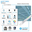 Hybrid T8 4ft LED Tube/Bulb - 22w/20w/18w/15w/12w/10w Wattage Adjustable, 130lm/w, 3000k/3500k/4000k/5000k/ 6000k/6500k CCT Changeable, Clear, Base G13, Single End/Double End Power - Ballast Compatible or Bypass - LEDMyPlace Load image into Gallery viewer, Hybrid T8 4ft LED Tube/Bulb - 22w/20w/18w/15w/12w/10w Wattage Adjustable, 130lm/w, 3000k/3500k/4000k/5000k/ 6000k/6500k CCT Changeable, Clear, Base G13, Single End/Double End Power - Ballast Compatible or Bypass - LEDMyPlace