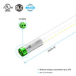 Hybrid T8 4ft LED Tube/Bulb - Glass 18W 2400 Lumens 5000K Clear, Single End/Double End Power - Ballast Compatible or Bypass (Check Compatibility List) - LEDMyPlace Load image into Gallery viewer, Hybrid T8 4ft LED Tube/Bulb - Glass 18W 2400 Lumens 5000K Clear, Single End/Double End Power - Ballast Compatible or Bypass (Check Compatibility List) - LEDMyPlace