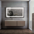 36 in. x 48 in. LED Lighted Bathroom Vanity Mirror, CRI 90+, On/Off Touch Switch & CCT Changeable With Remembrance, With Defogger, Both Vertical and Horizontal Wall Mounted Way, Inner Window Style Load image into Gallery viewer, 36 in. x 48 in. LED Lighted Bathroom Vanity Mirror, CRI 90+, On/Off Touch Switch & CCT Changeable With Remembrance, With Defogger, Both Vertical and Horizontal Wall Mounted Way, Inner Window Style