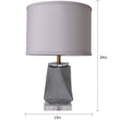 Kala Little Twist Frosted Glass Best Table Lamp 24" - Smoke Gray - LEDMyPlace Load image into Gallery viewer, Kala Little Twist Frosted Glass Best Table Lamp 24" - Smoke Gray - LEDMyPlace