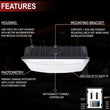 LED Canopy Light with 30W - 70W Selectable Wattage & 3000K - 5000K CCT – Bronze - LEDMyPlace Load image into Gallery viewer, LED Canopy Light with 30W - 70W Selectable Wattage & 3000K - 5000K CCT – Bronze - LEDMyPlace
