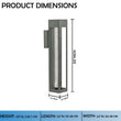 LED Crystal Bubble Glass Tube, 11W 3CCT, Modern Outdoor Wall Sconce - 12"L x 12"W x 55"H - LEDMyPlace Load image into Gallery viewer, LED Crystal Bubble Glass Tube, 11W 3CCT, Modern Outdoor Wall Sconce - 12"L x 12"W x 55"H - LEDMyPlace