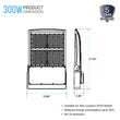 LED Flood Light, 300W/240W/200W Wattage Adjustable, 5700K, 136 LM/W, AC120 - 277V, Black, Dimmable, IP65, Floodlight for Outdoor Security, Backyard |Court|Stadium|Basket Ball Court|Alleys Lighting, Gen14B - LEDMyPlace Load image into Gallery viewer, LED Flood Light, 300W/240W/200W Wattage Adjustable, 5700K, 136 LM/W, AC120 - 277V, Black, Dimmable, IP65, Floodlight for Outdoor Security, Backyard |Court|Stadium|Basket Ball Court|Alleys Lighting, Gen14B - LEDMyPlace
