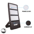 LED Flood Light With Photocell, 450W 5700K, AC100 - 277V, Stadium Lights, With 20KV Surge Protector, IP65 Waterproof Outside Floodlight Exterior Security Light for Yard, Street, Parking Lot - LEDMyPlace Load image into Gallery viewer, LED Flood Light With Photocell, 450W 5700K, AC100 - 277V, Stadium Lights, With 20KV Surge Protector, IP65 Waterproof Outside Floodlight Exterior Security Light for Yard, Street, Parking Lot - LEDMyPlace