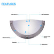LED Half - Moon Wall Sconce Light 12W, 750 Lumens, Brushed Nickel Finish, White Acrylic Shade, ETL Listed, Hallway Light Fixtures - LEDMyPlace Load image into Gallery viewer, LED Half - Moon Wall Sconce Light 12W, 750 Lumens, Brushed Nickel Finish, White Acrylic Shade, ETL Listed, Hallway Light Fixtures - LEDMyPlace