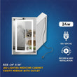 LED Lighted Bathroom Medicine Cabinet with Outlet, Double Sided Mirror, On/Off Switch, ETL, RoHS Listed, 90+ CRI, Surface Mount, Medicine Cabinet with LED Mirror, Benign Style - LEDMyPlace Load image into Gallery viewer, LED Lighted Bathroom Medicine Cabinet with Outlet, Double Sided Mirror, On/Off Switch, ETL, RoHS Listed, 90+ CRI, Surface Mount, Medicine Cabinet with LED Mirror, Benign Style - LEDMyPlace