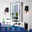 LED Lighted Bathroom Medicine Cabinet with Outlet, Double Sided Mirror, On/Off Switch, ETL, RoHS Listed, 90+ CRI, Surface Mount, Medicine Cabinet with LED Mirror, Benign Style - LEDMyPlace Load image into Gallery viewer, LED Lighted Bathroom Medicine Cabinet with Outlet, Double Sided Mirror, On/Off Switch, ETL, RoHS Listed, 90+ CRI, Surface Mount, Medicine Cabinet with LED Mirror, Benign Style - LEDMyPlace