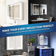 LED Lighted Bathroom Medicine Cabinet with Outlet, Double Sided Mirror, On/Off Switch, ETL, RoHS Listed, 90+ CRI, Surface Mount, Medicine Cabinet with LED Mirror, Benign Style - LEDMyPlace Load image into Gallery viewer, LED Lighted Bathroom Medicine Cabinet with Outlet, Double Sided Mirror, On/Off Switch, ETL, RoHS Listed, 90+ CRI, Surface Mount, Medicine Cabinet with LED Mirror, Benign Style - LEDMyPlace