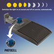 LED Parking Lot Light With Dusk to Dawn Photocell, 300W, 5700K, 42800LM, High Voltage 277 - 480V, IP65, Universal Mount (Adjustable Slip Fitter + Wall Mount), UL, DLC Listed, Bronze, Commercial Area Road Lighting - LEDMyPlace Load image into Gallery viewer, LED Parking Lot Light With Dusk to Dawn Photocell, 300W, 5700K, 42800LM, High Voltage 277 - 480V, IP65, Universal Mount (Adjustable Slip Fitter + Wall Mount), UL, DLC Listed, Bronze, Commercial Area Road Lighting - LEDMyPlace