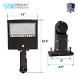 LED Pole Light with Dusk to Dawn Photocell, 150W/120W/100W Wattage Adjustable, 4000K, Universal Mount, Bronze, AC120 - 277V, IP65 Waterproof, LED Parking Lot Lights - Outdoor Commercial Area Street Lighting, Gen14B - LEDMyPlace Load image into Gallery viewer, LED Pole Light with Dusk to Dawn Photocell, 150W/120W/100W Wattage Adjustable, 4000K, Universal Mount, Bronze, AC120 - 277V, IP65 Waterproof, LED Parking Lot Lights - Outdoor Commercial Area Street Lighting, Gen14B - LEDMyPlace