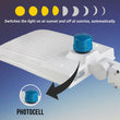 LED Pole Light with Dusk to Dawn Photocell, 300W/240W/200W Wattage Adjustable, 5700K, 133 LM/W, Universal Mount (Adjustable Slip Fitter + Wall Mount), White, IP65 Waterproof, AC120 - 277V, LED Parking Lot Lights - Outdoor Commercial Area Street Lighting - LEDMyPlace Load image into Gallery viewer, LED Pole Light with Dusk to Dawn Photocell, 300W/240W/200W Wattage Adjustable, 5700K, 133 LM/W, Universal Mount (Adjustable Slip Fitter + Wall Mount), White, IP65 Waterproof, AC120 - 277V, LED Parking Lot Lights - Outdoor Commercial Area Street Lighting - LEDMyPlace