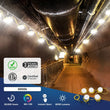 LED String Work Lights With Cage, 65W 5000K, 50ft, 8000LM , IP65, 5 Lights Per Bunch, Linkable, for Construction Sites, Renovation, Mine Cave, Hanging String Lights - LEDMyPlace Load image into Gallery viewer, LED String Work Lights With Cage, 65W 5000K, 50ft, 8000LM , IP65, 5 Lights Per Bunch, Linkable, for Construction Sites, Renovation, Mine Cave, Hanging String Lights - LEDMyPlace