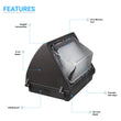 LED Wall Pack Light with Dusk - to - Dawn Photocell 120W 5700K 16300LM, Forward Throw, IP65 Waterproof Outdoor Wall Light Fixture, Commercial Security Lighting, UL, DLC Premium - LEDMyPlace Load image into Gallery viewer, LED Wall Pack Light with Dusk - to - Dawn Photocell 120W 5700K 16300LM, Forward Throw, IP65 Waterproof Outdoor Wall Light Fixture, Commercial Security Lighting, UL, DLC Premium - LEDMyPlace