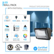 LED Wall Pack Light with Dusk - to - Dawn Photocell 120W 5700K 16300LM, Forward Throw, IP65 Waterproof Outdoor Wall Light Fixture, Commercial Security Lighting, UL, DLC Premium - LEDMyPlace Load image into Gallery viewer, LED Wall Pack Light with Dusk - to - Dawn Photocell 120W 5700K 16300LM, Forward Throw, IP65 Waterproof Outdoor Wall Light Fixture, Commercial Security Lighting, UL, DLC Premium - LEDMyPlace