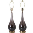Lola Big Translucent Smoke Gray Ombre Glass Best Table Lamp 30" - Smoke Gray Ombre/Silver Yarn Shade (Set of 2) - LEDMyPlace Load image into Gallery viewer, Lola Big Translucent Smoke Gray Ombre Glass Best Table Lamp 30" - Smoke Gray Ombre/Silver Yarn Shade (Set of 2) - LEDMyPlace