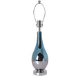 Lola Ombre Droplet Glass Best Table Lamp 28" - Blue Chrome Ombre/Crème - LEDMyPlace Load image into Gallery viewer, Lola Ombre Droplet Glass Best Table Lamp 28" - Blue Chrome Ombre/Crème - LEDMyPlace