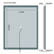 24 in. x 36 in. LED Lighted Bathroom Vanity Mirror, On/Off Touch Switch, CRI 90+, CCT Changeable With Remembrance, Anti-Fog Mirror, Wall Mounted Makeup Vanity Mirror, Window Style Load image into Gallery viewer, 24 in. x 36 in. LED Lighted Bathroom Vanity Mirror, On/Off Touch Switch, CRI 90+, CCT Changeable With Remembrance, Anti-Fog Mirror, Wall Mounted Makeup Vanity Mirror, Window Style