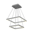 Modern Two - Tier Square Chandelier Lighting, 54W, 3000K, 3016LM, Dimension : 19.7''L×19.7''W×55''H - LEDMyPlace Load image into Gallery viewer, Modern Two - Tier Square Chandelier Lighting, 54W, 3000K, 3016LM, Dimension : 19.7''L×19.7''W×55''H - LEDMyPlace
