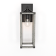 Outdoor 16.5" Wall Sconce, Black and White Washed Grey with Clear Glass Finish, E26 Socket, 1X60W, Wet Location Rated - LEDMyPlace Load image into Gallery viewer, Outdoor 16.5" Wall Sconce, Black and White Washed Grey with Clear Glass Finish, E26 Socket, 1X60W, Wet Location Rated - LEDMyPlace