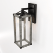 Outdoor 16.5" Wall Sconce, Black and White Washed Grey with Clear Glass Finish, E26 Socket, 1X60W, Wet Location Rated - LEDMyPlace Load image into Gallery viewer, Outdoor 16.5" Wall Sconce, Black and White Washed Grey with Clear Glass Finish, E26 Socket, 1X60W, Wet Location Rated - LEDMyPlace