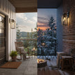 Outdoor 16.5" Wall Sconce, Black and White Washed Grey with Clear Glass Finish, E26 Socket, 1X60W, Wet Location Rated - 5.75"L x 6.5"W x 16.69"H - LEDMyPlace Load image into Gallery viewer, Outdoor 16.5" Wall Sconce, Black and White Washed Grey with Clear Glass Finish, E26 Socket, 1X60W, Wet Location Rated - 5.75"L x 6.5"W x 16.69"H - LEDMyPlace