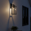 Outdoor 16.5" Wall Sconce, Black and White Washed Grey with Clear Glass Finish, E26 Socket, 1X60W, Wet Location Rated - 5.75"L x 6.5"W x 16.69"H - LEDMyPlace Load image into Gallery viewer, Outdoor 16.5" Wall Sconce, Black and White Washed Grey with Clear Glass Finish, E26 Socket, 1X60W, Wet Location Rated - 5.75"L x 6.5"W x 16.69"H - LEDMyPlace