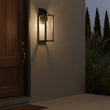 Outdoor 16.5" Wall Sconce, Black and White Washed Grey with Clear Glass Finish, E26 Socket, 1X60W, Wet Location Rated - 5.75"L x 6.5"W x 16.69"H - LEDMyPlace Load image into Gallery viewer, Outdoor 16.5" Wall Sconce, Black and White Washed Grey with Clear Glass Finish, E26 Socket, 1X60W, Wet Location Rated - 5.75"L x 6.5"W x 16.69"H - LEDMyPlace