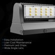Outdoor Rotatable LED Wall Pack Light 40W 5700K 5400 Lumens, UL, DLC Listed, Bronze Finish, Waterproof Wall Light - LEDMyPlace Load image into Gallery viewer, Outdoor Rotatable LED Wall Pack Light 40W 5700K 5400 Lumens, UL, DLC Listed, Bronze Finish, Waterproof Wall Light - LEDMyPlace