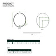 Oval LED Lighted Bathroom Vanity Mirror, Touch Switch, Anti - Fog Wall Mounted Makeup Mirror & CCT Remembrance, CRI 90+, LED Oval Mirror for Bathroom, Lunar Style - LEDMyPlace Load image into Gallery viewer, Oval LED Lighted Bathroom Vanity Mirror, Touch Switch, Anti - Fog Wall Mounted Makeup Mirror & CCT Remembrance, CRI 90+, LED Oval Mirror for Bathroom, Lunar Style - LEDMyPlace